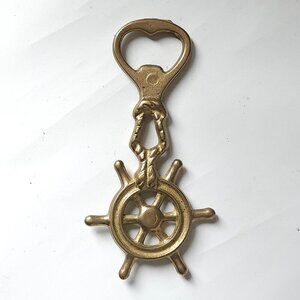 ATTRACTIVE BRASS NAUTICAL BOTTLE OPENER Ships Wheel Nautical Naval